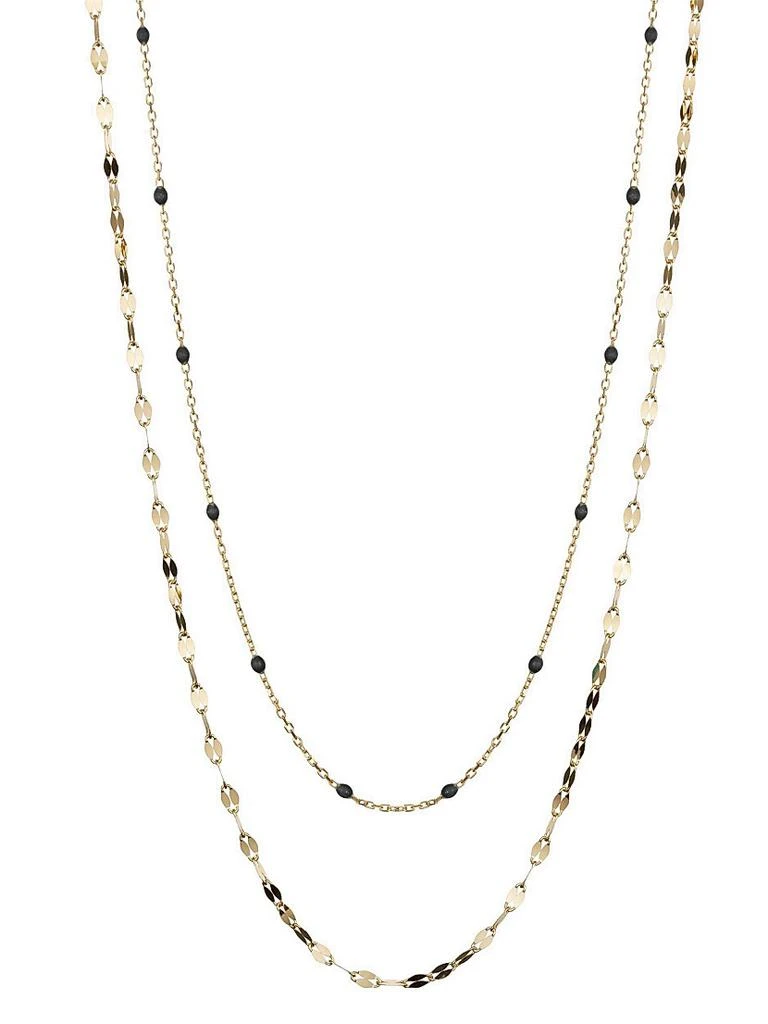 Oradina 14K Yellow Gold Beaded Cabaret Necklace 1
