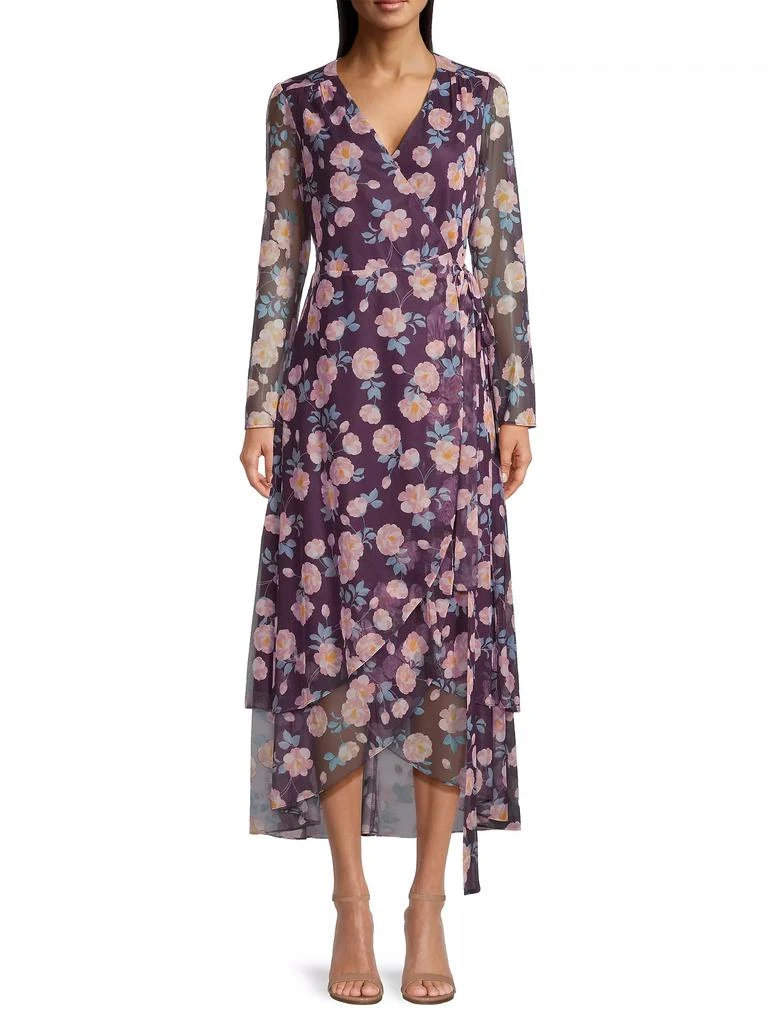 Laundry by Shelli Segal Floral Wrap Maxi Dress 3