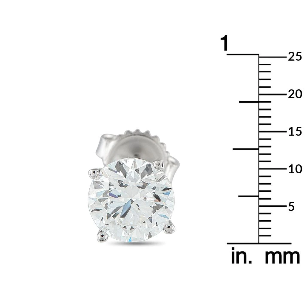 LB Exclusive 14K White Gold 4.0ct Lab-Grown Diamond Stud Earrings MF02-072225 4