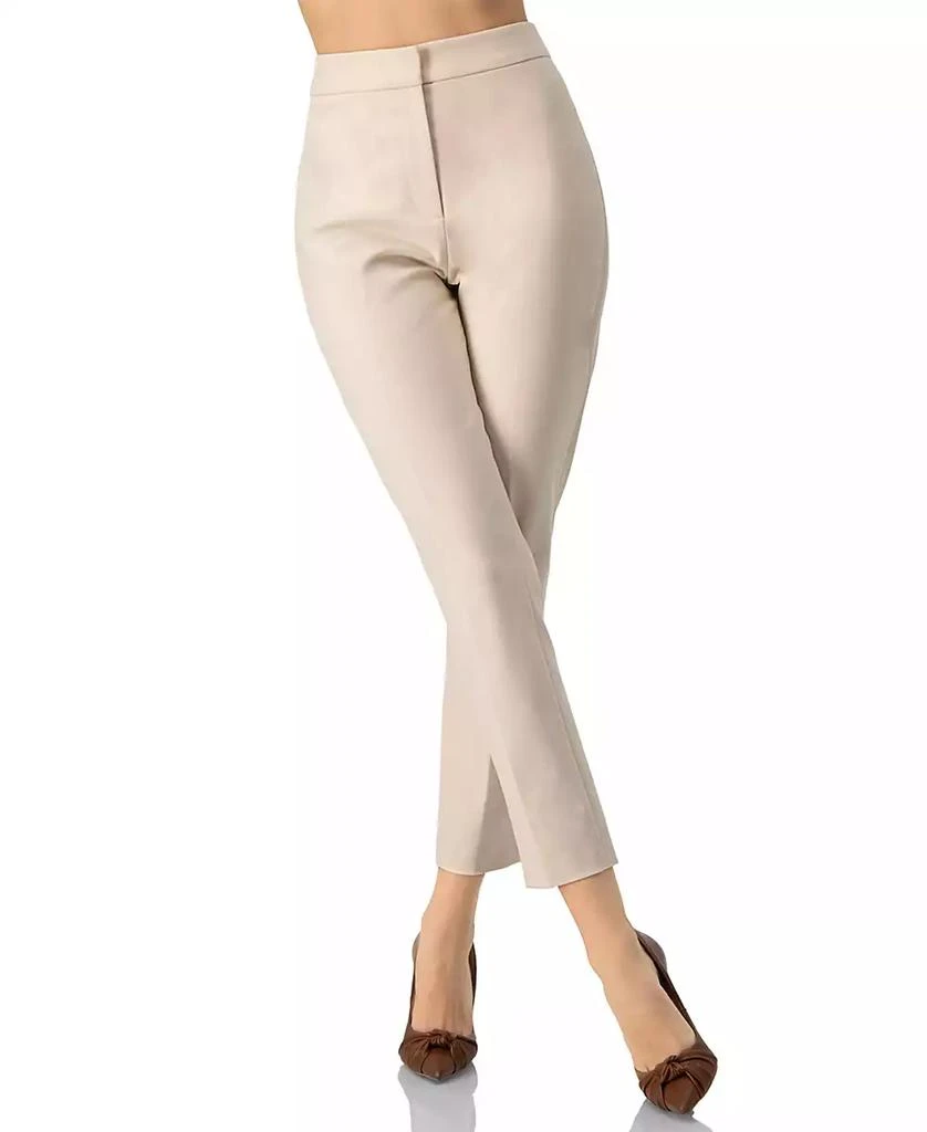 Ivonne Women
s Straight Cut Tailored Capri Trousers