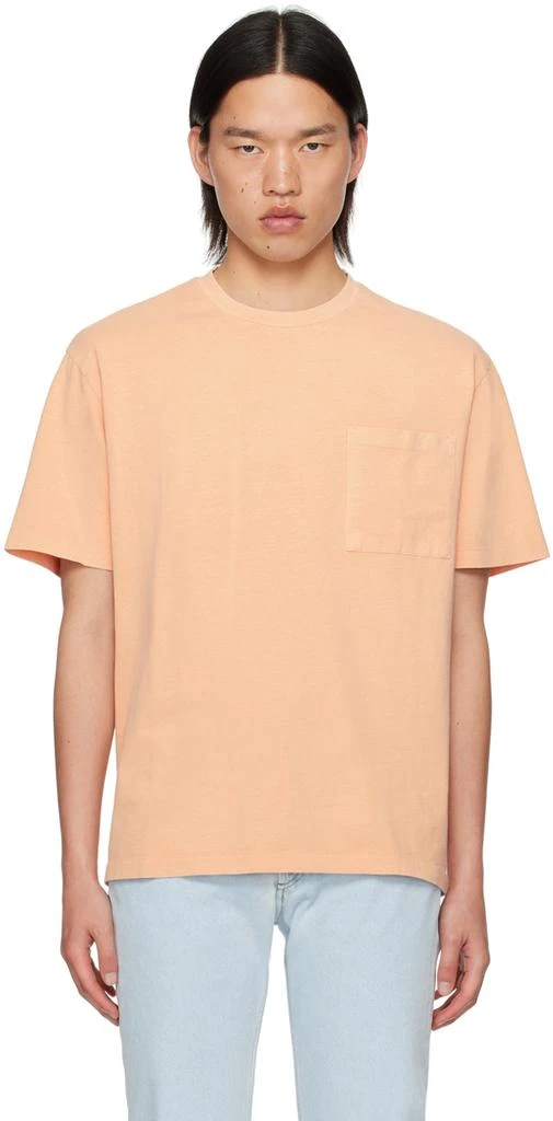 A.P.C. Orange Boxy Tab T-Shirt 1