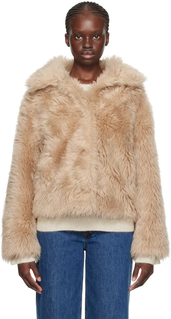 Yves Salomon Beige Buttoned Jacket 1