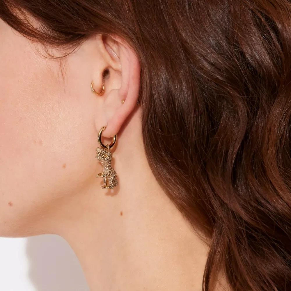 Coach Pavé Rexy Huggie Earrings 2