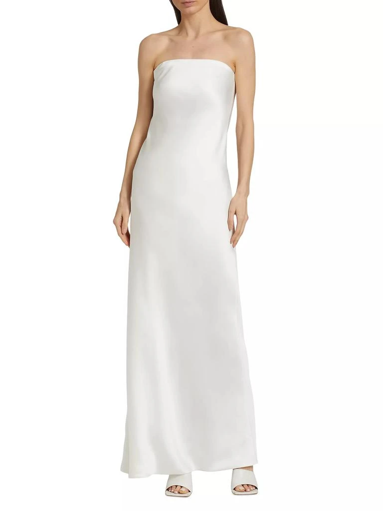 Norma Kamali Strapless Bias Satin Gown 2