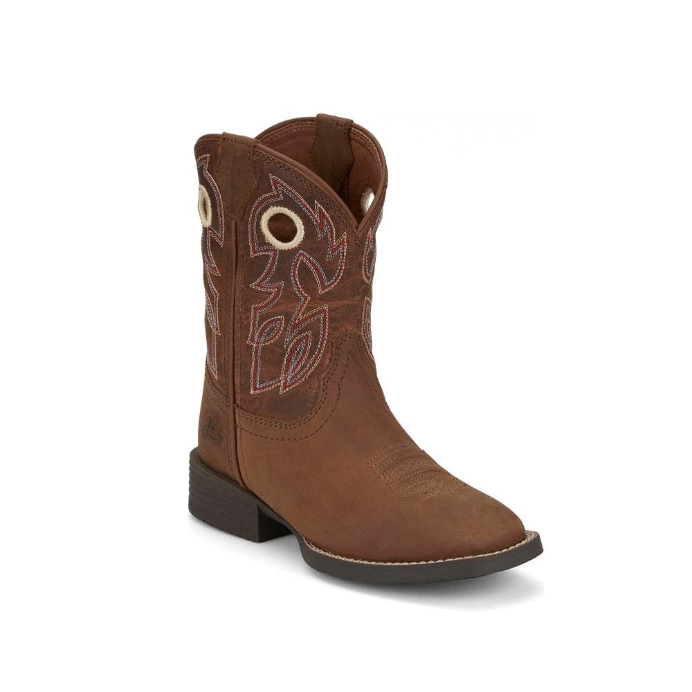Justin Boots Bowline Wide Square Toe Cowboy Boots (Toddler-Big Kid) 2