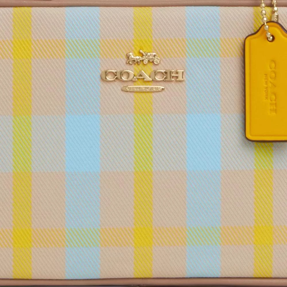 Coach Satchel Crossbody Bag With Plaid Print 7