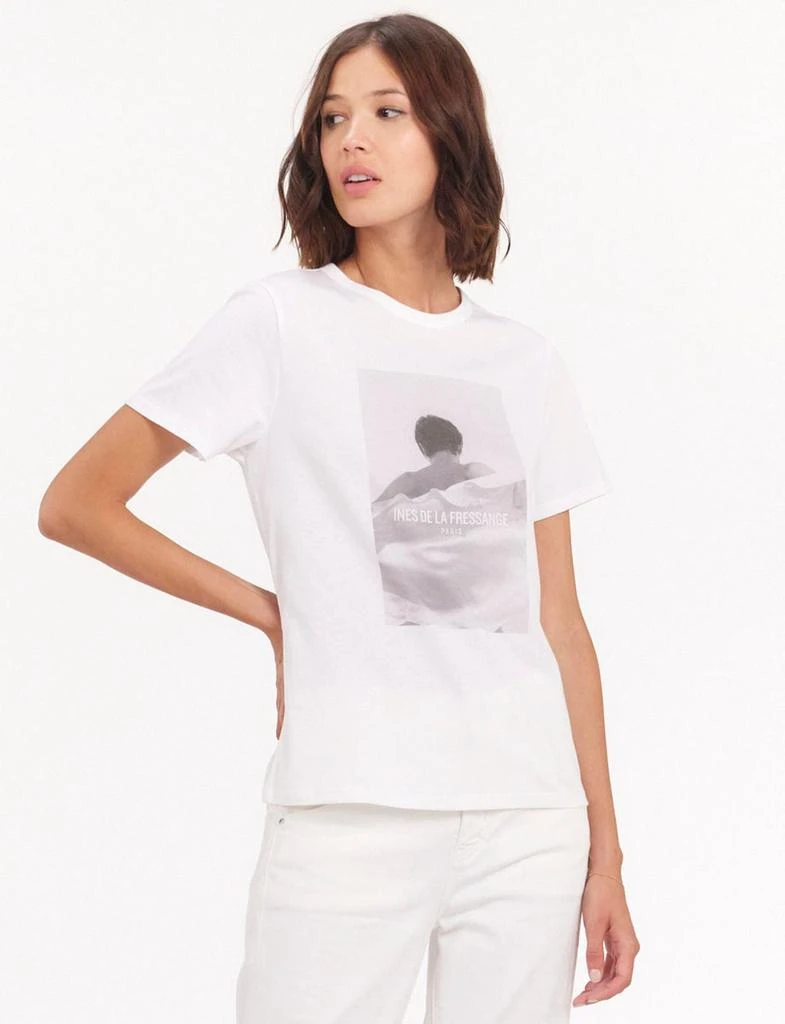 INES DE LA FRESSANGE PARIS Oscar white printed T-shirt 6