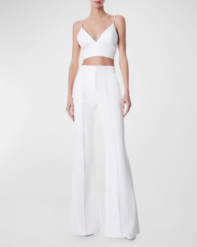 Alice + Olivia Dylan Vegan Leather Wide-Leg Pants 3