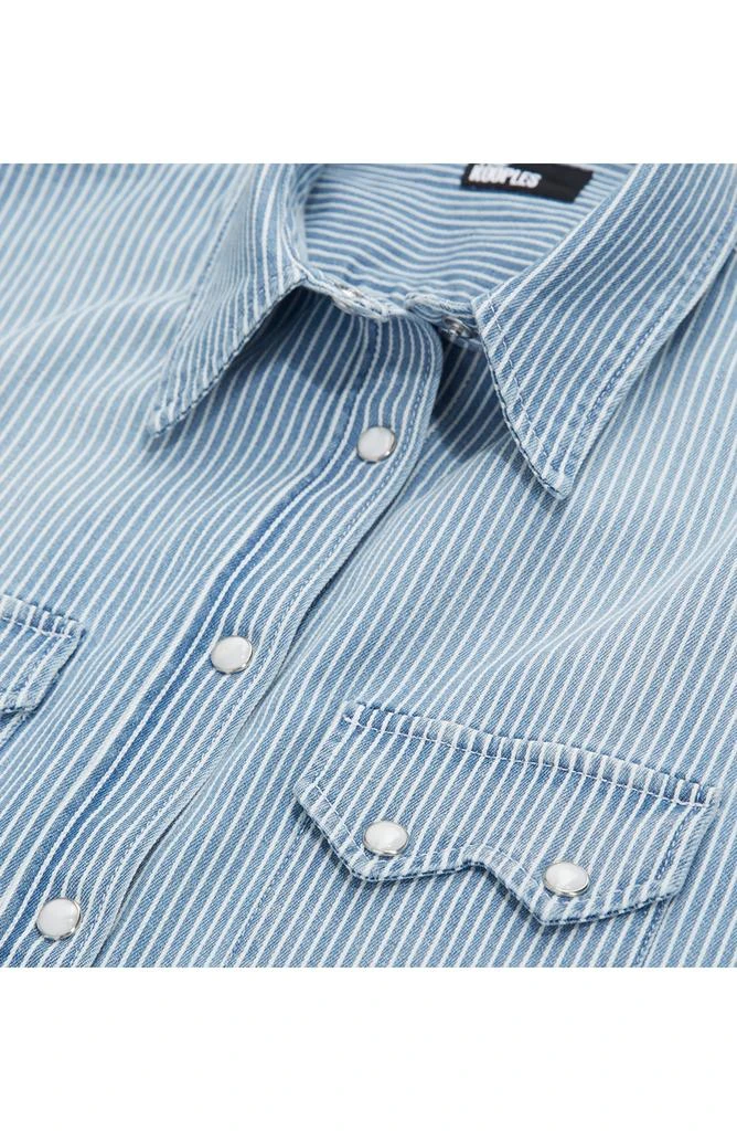 The Kooples Stripe Long Sleeve Stretch Cotton Button-Up Shirt 8