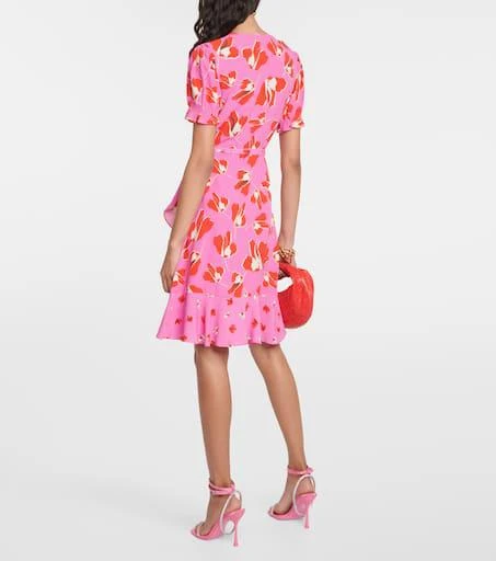Diane von Furstenberg Emilia printed wrap minidress 3