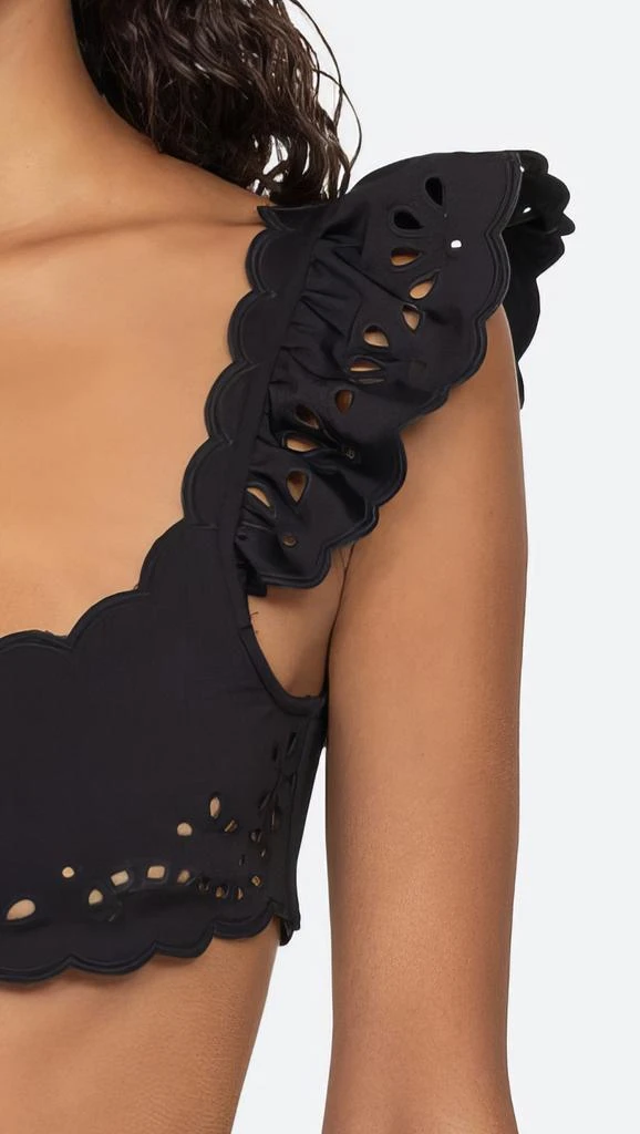 Sea Liat Embroidery Flutter Sleeve Bikini Top 4