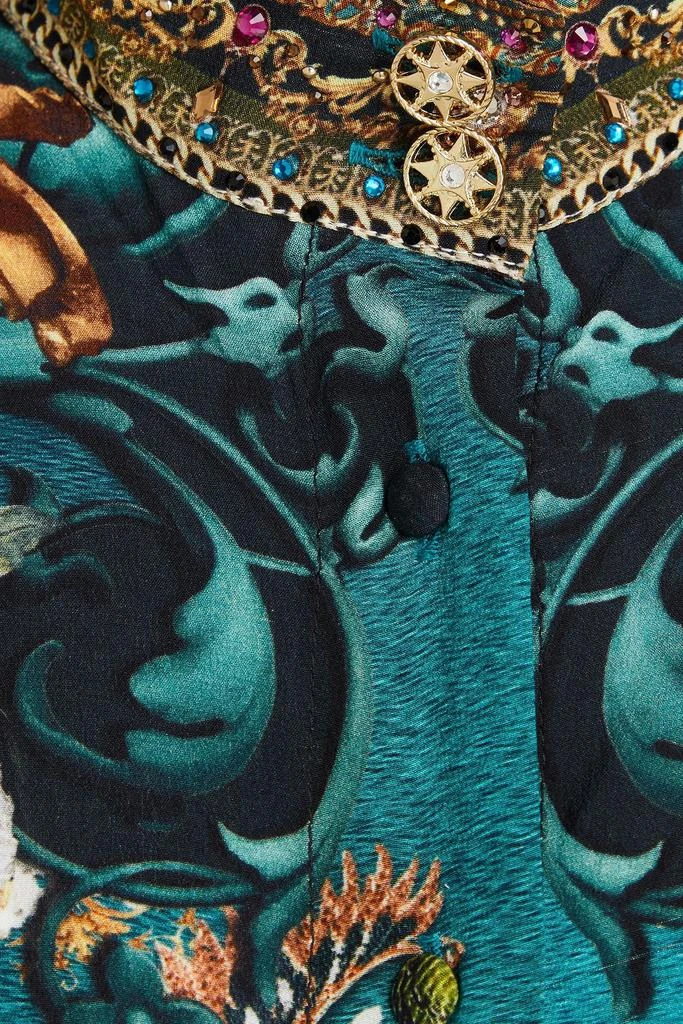 Camilla Crystal-embellished printed silk crepe de chine mini dress 4