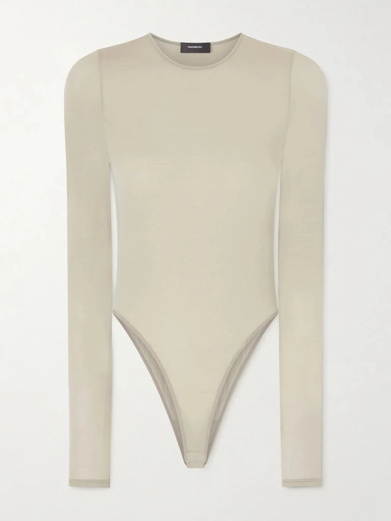 WARDROBE.NYC Stretch-jersey Bodysuit - Beige