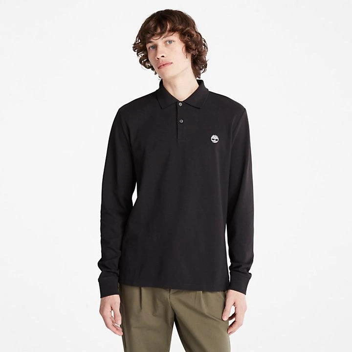 Timberland Millers River LS Polo Shirt for Men in Black 1