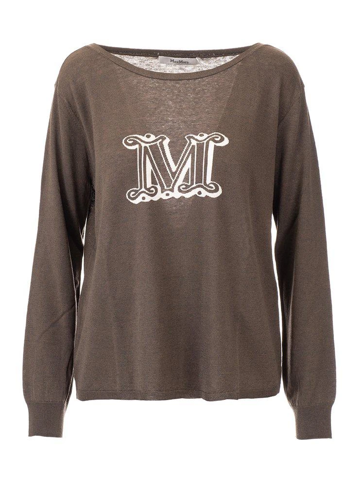 Max Mara Max Mara Logo Intarsia Crewneck Jumper 1