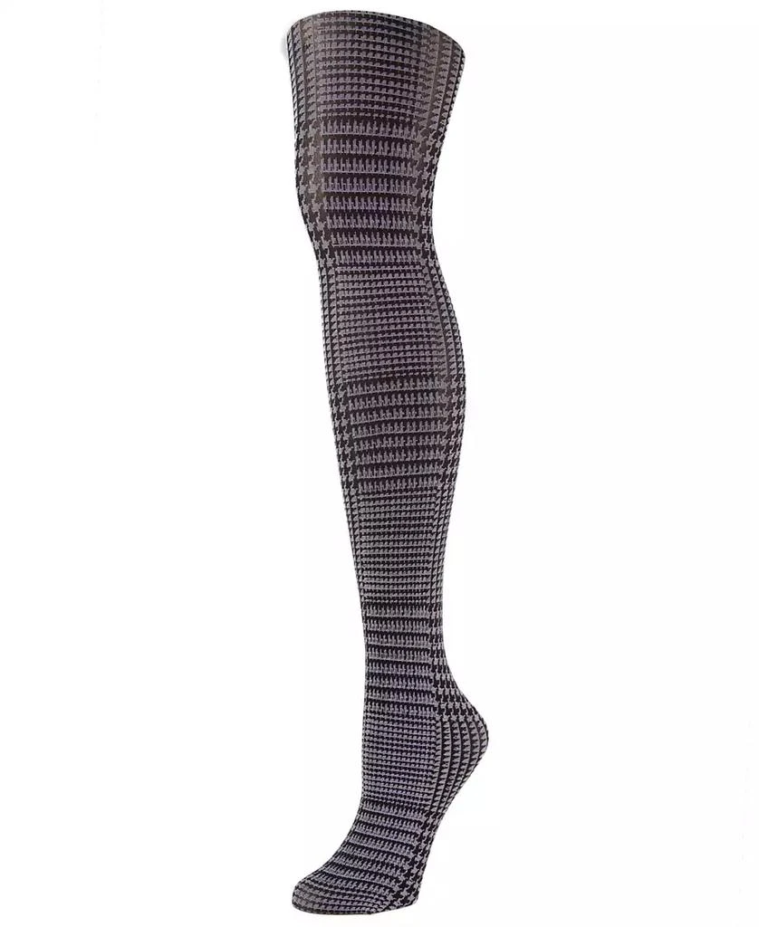 Memoi Women's Glen Plaid Pattern Opaque Tights 2