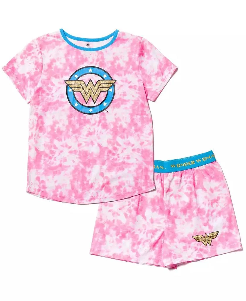 Justice League Toddler Girls DC Comics Wonder Woman Pajama Shirt and Shorts