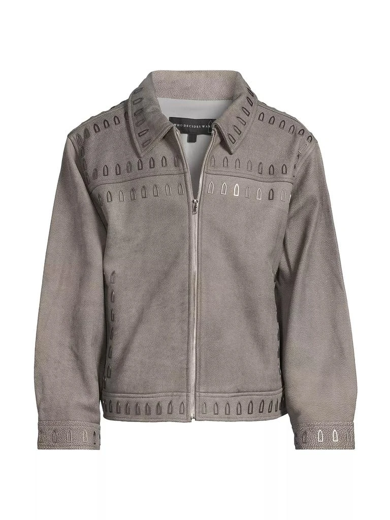 Who Decides War Hardware Leather Jacket 1
