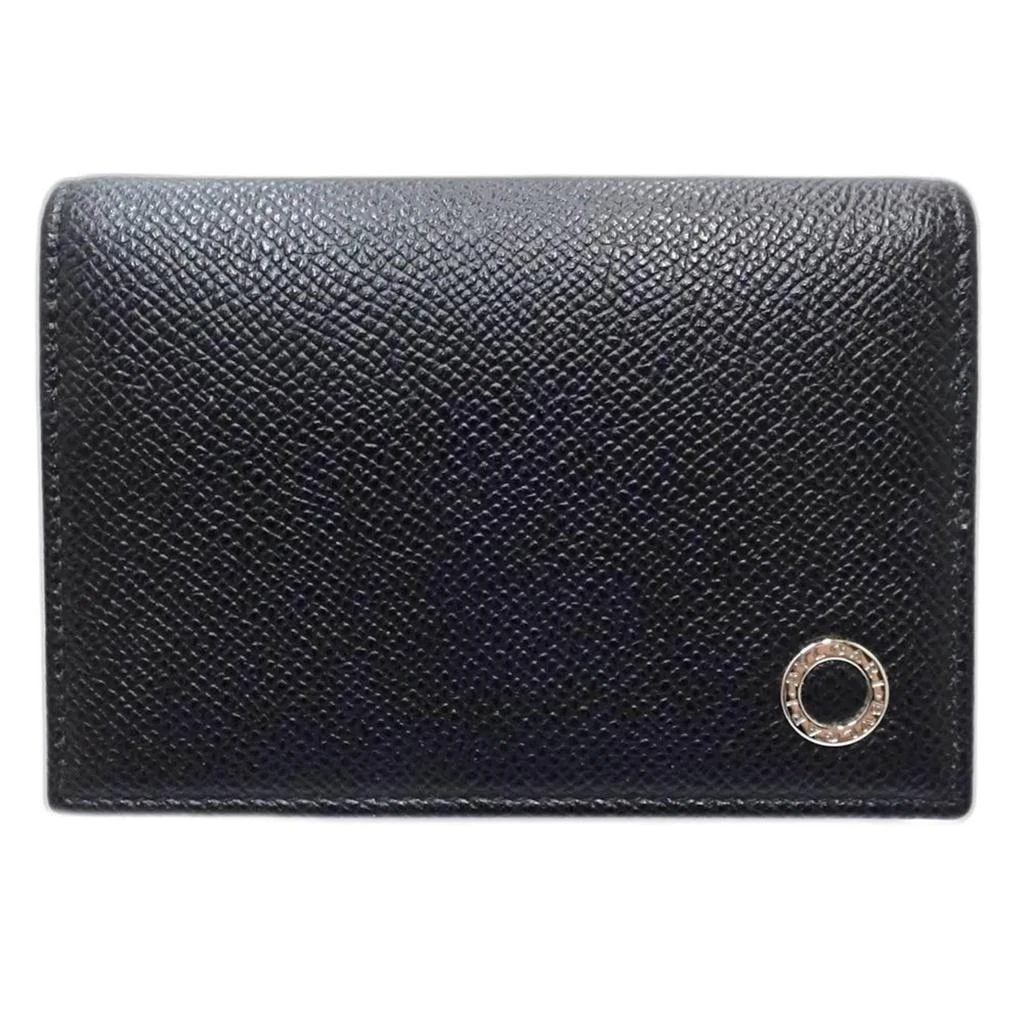 BVLGARI blue Pvc Leather Business Card Case (Pre-Owned) 2