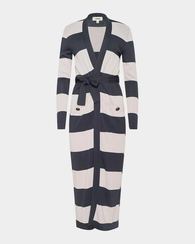 L
Agence Berlin Striped Duster Cardigan
