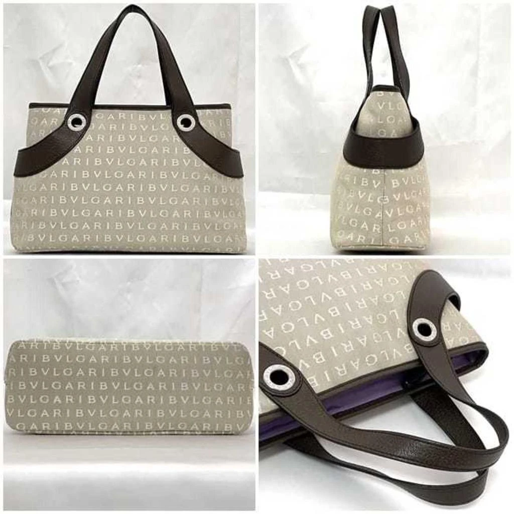 BVLGARI Canvas Leather Tote Bag (Pre-Owned) 2