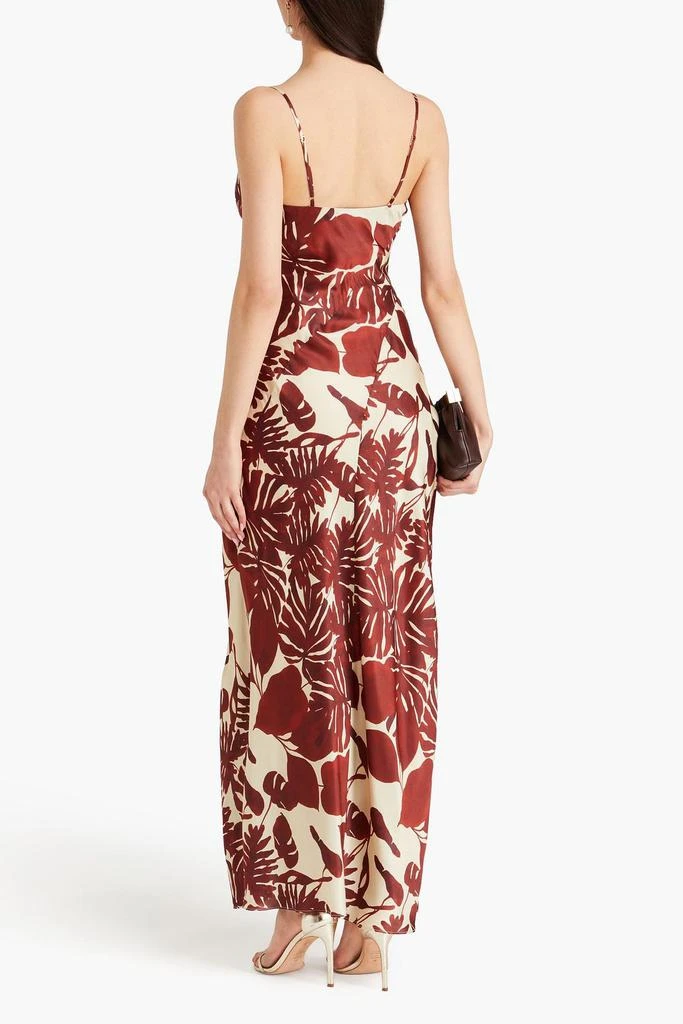 NICHOLAS Draped printed satin gown 3
