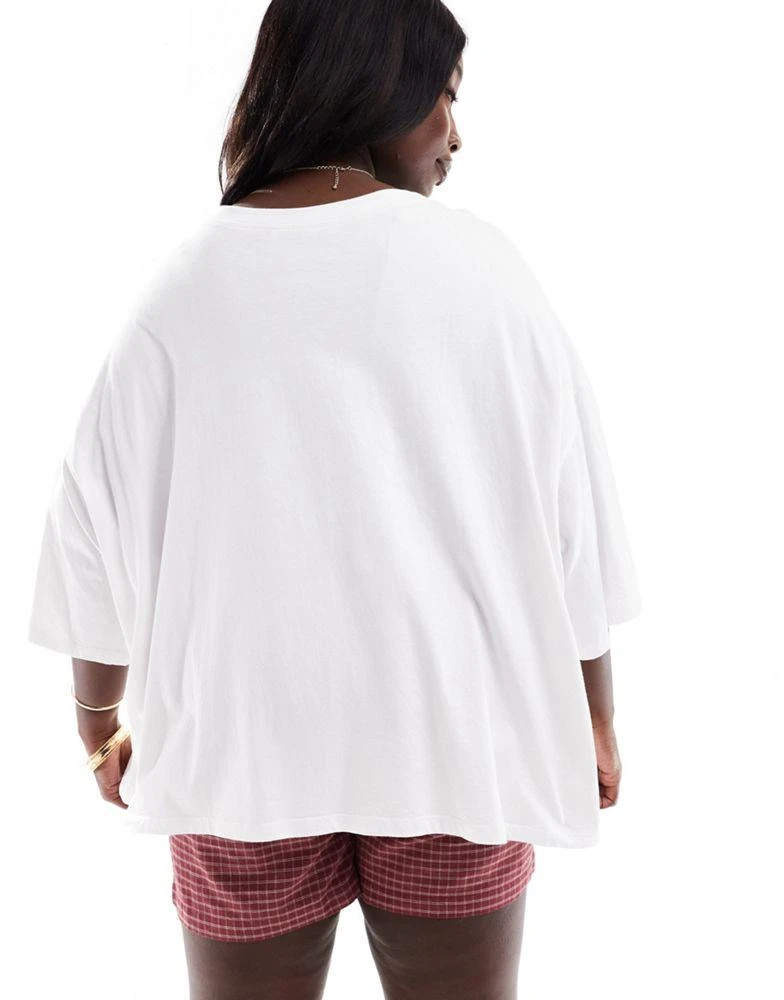ASOS ASOS DESIGN Cure oversized t-shirt with nyc roses graphic in white 4