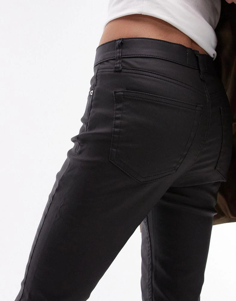 Topshop Topshop high rise Jamie jeans in coated black 5