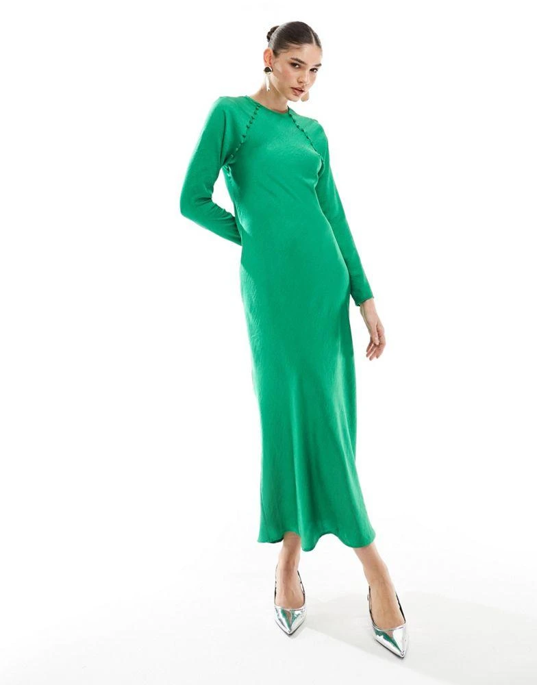 sachin and babi light blue dress Satin Dresses – Colour_Green – AX Paris