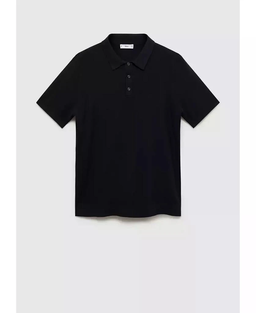 Mango Men's Structured Fine-Knit Polo Shirt 10