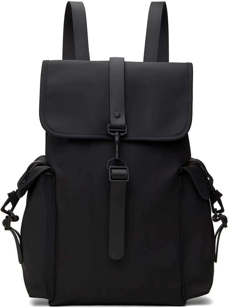 RAINS Black Rucksack Cargo Backpack 1