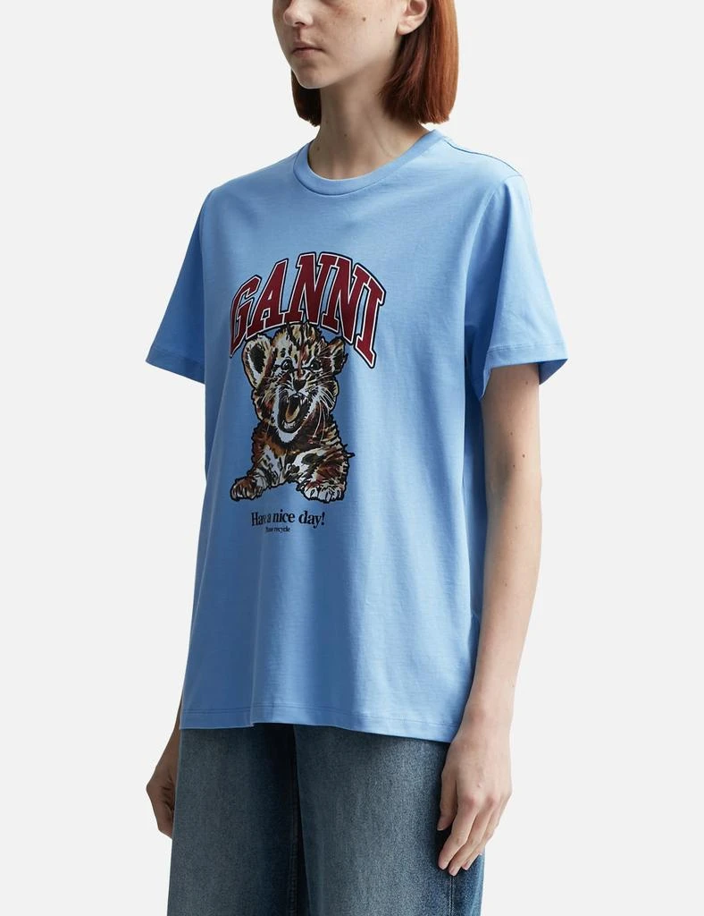 Ganni Basic Jersey Tiger Relaxed T-shirt 2