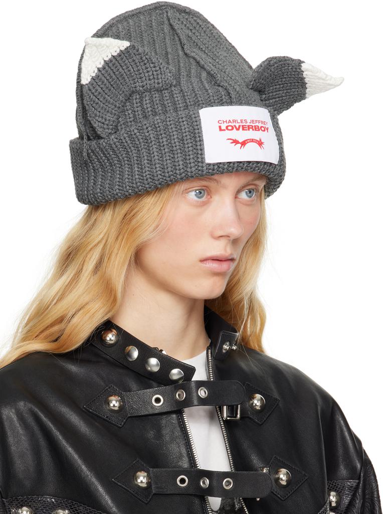 Charles Jeffrey Loverboy Gray Chunky Ears Beanie
