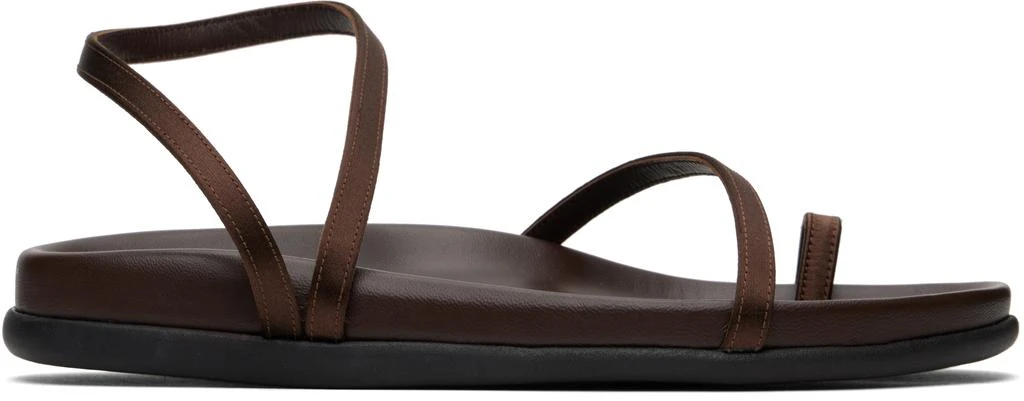 ANCIENT GREEK SANDALS Brown Eleftheria Footbed Sandals 1