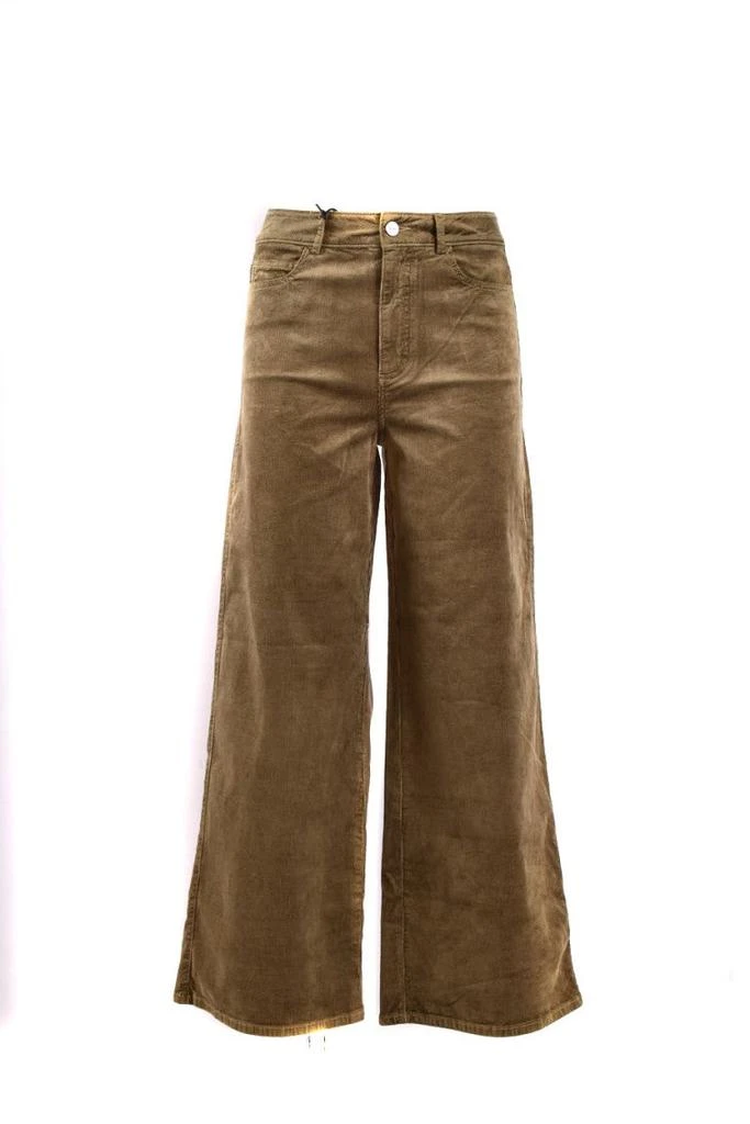 Paige Wide-Leg Corduroy Jeans With High Waist And Design 1