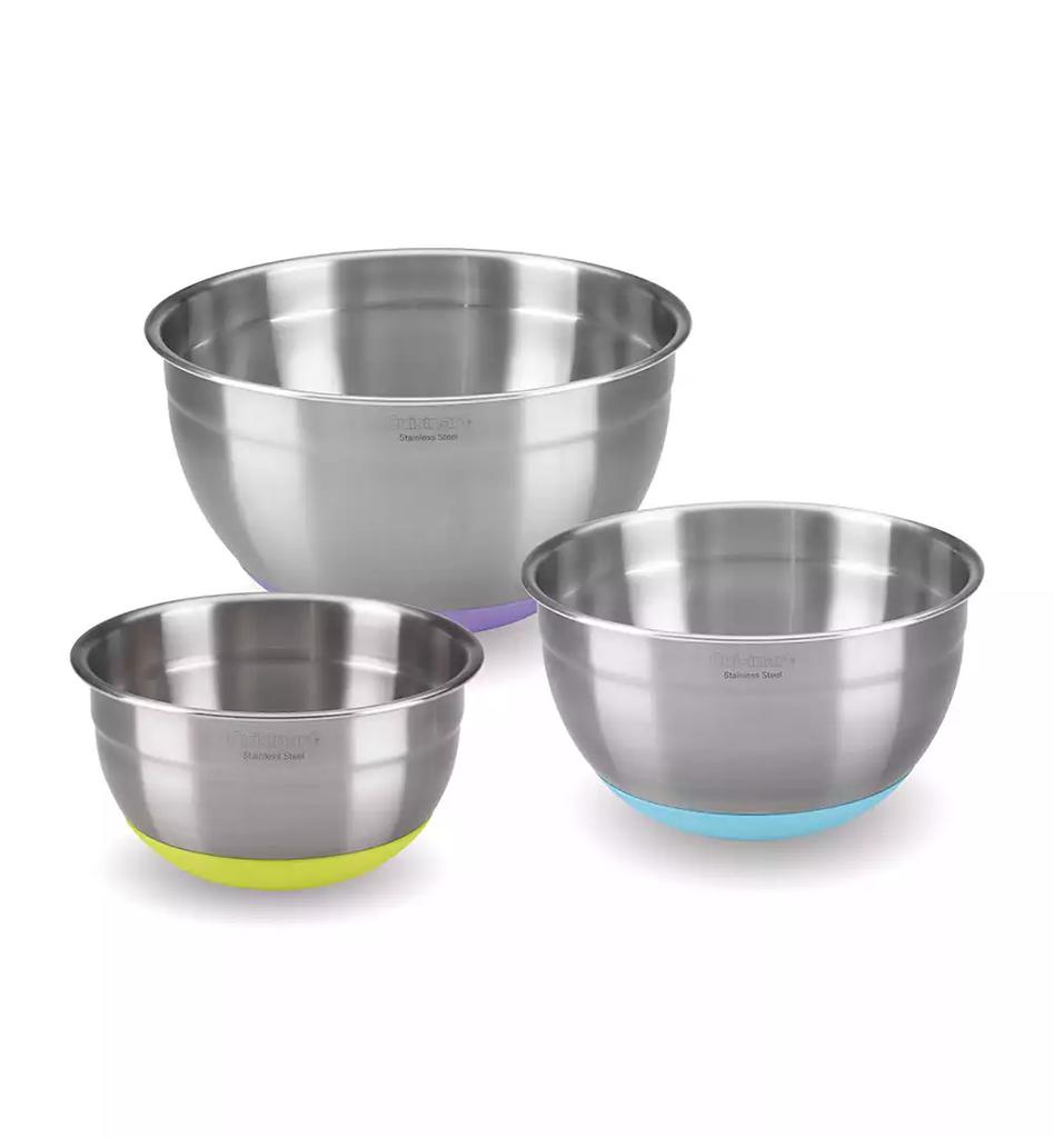 Cuisinart Stainless Steel Mixing Bowls with Non-Slip Bases, Set of 3