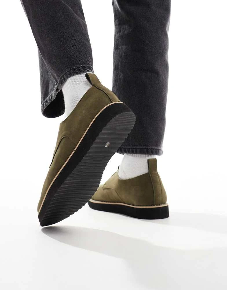 Truffle Collection Truffle Collection casual lace up shoes in khaki suede 3