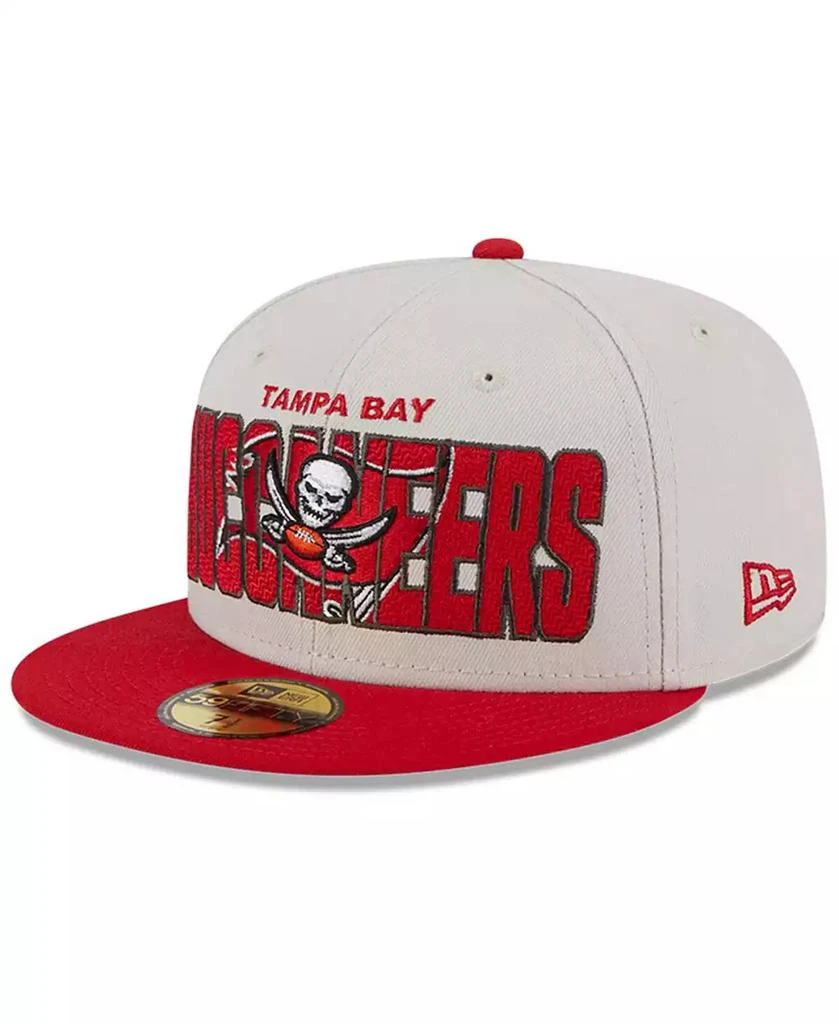 New Era Men's Stone, Red Tampa Bay Buccaneers 2023 NFL Draft On Stage 59FIFTY Fitted Hat 3