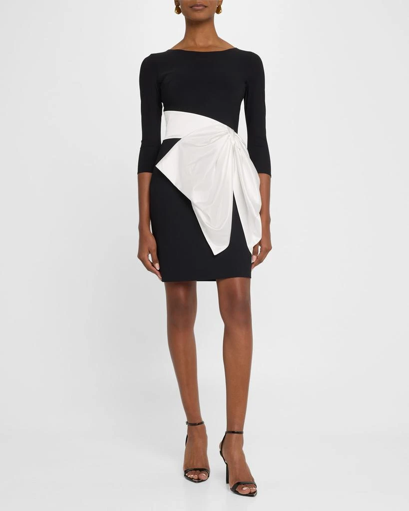 Chiara Boni Boat-Neck Bow Mini Dress 4