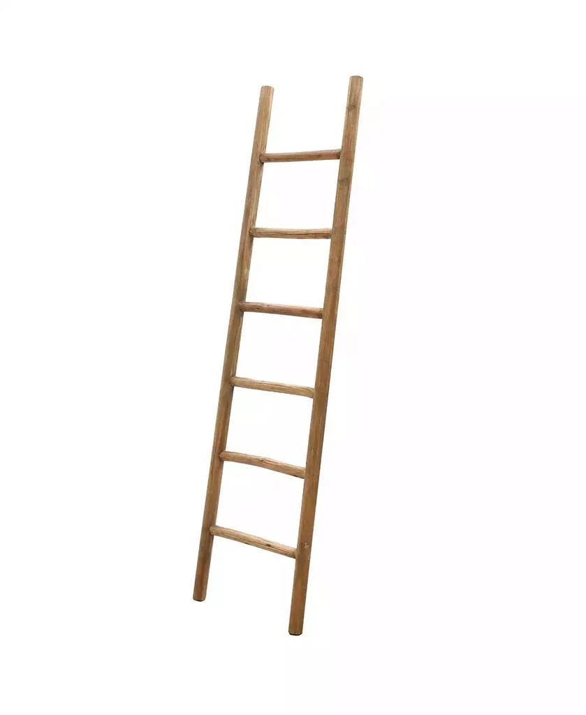 LuxenHome Rustic 6ft Decorative Blanket Ladder 5