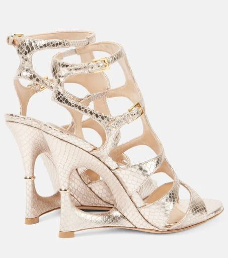 Tom Ford Cage snake-effect leather sandals 2