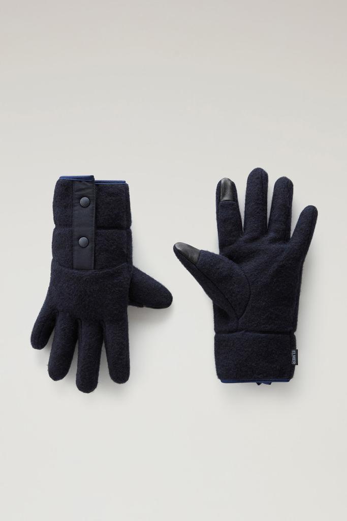 Woolrich Gloves in Recycled Wool Blend - Elmer / Woolrich - Men - Blue