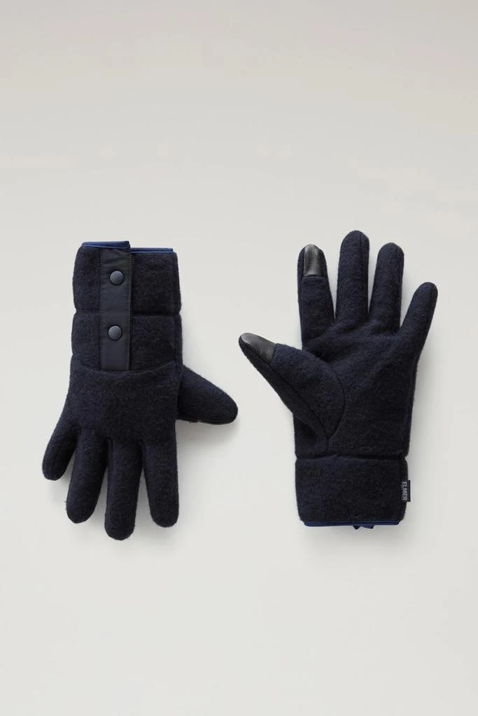 WOOLRICH Gloves in Recycled Wool Blend - Elmer / Woolrich - Men - Blue 1