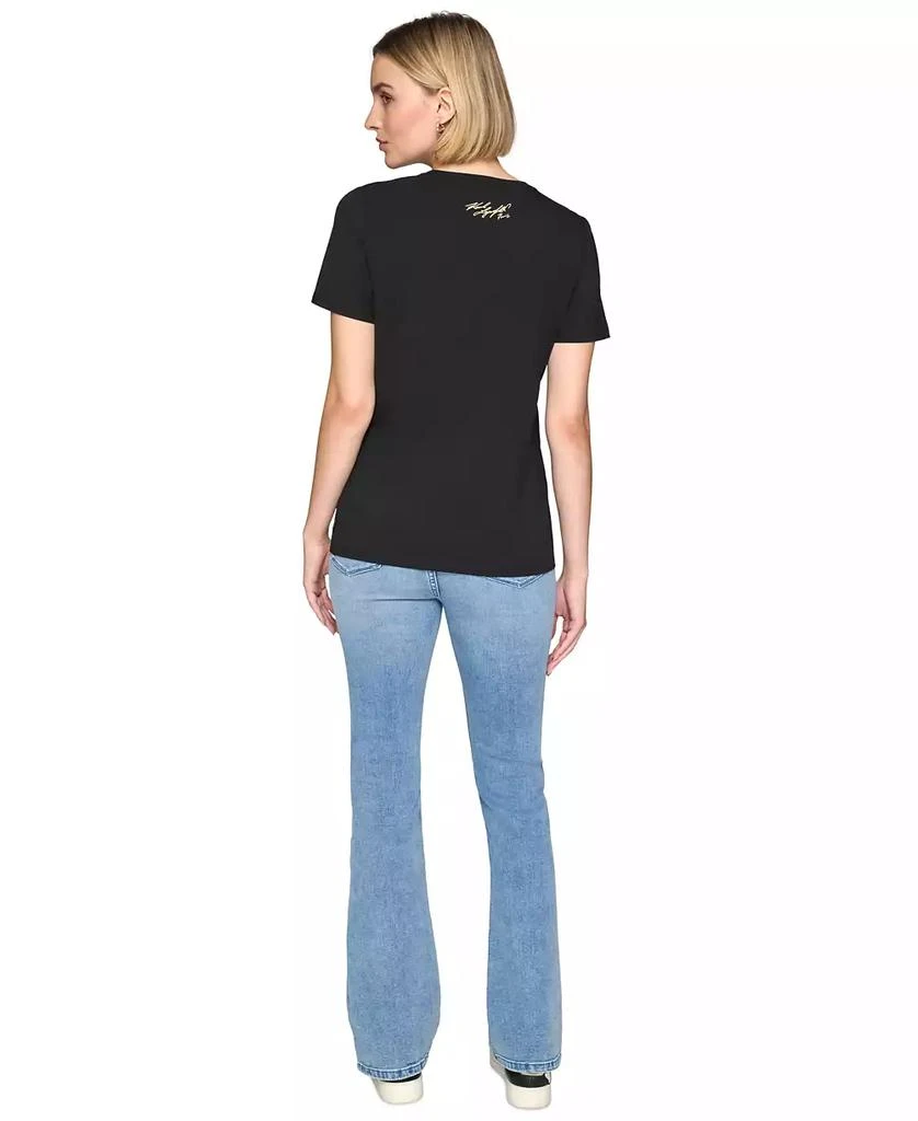 Karl Lagerfeld Paris Women's Embellished C'est La Vie T-Shirt 2