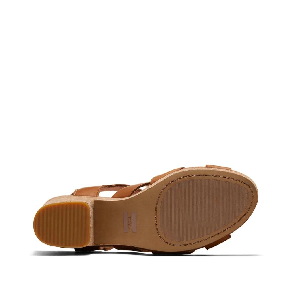 TOMS Shoes Ava Tan Leather Sandal 4