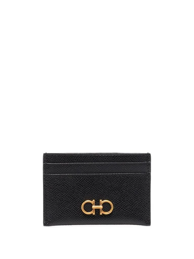 Salvatore Ferragamo Salvatore Ferragamo Gancini Leather Card Case 1