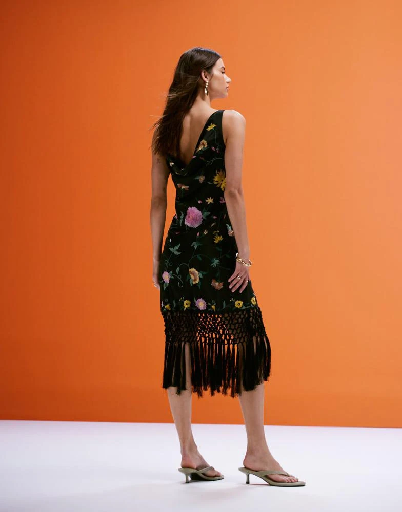 asos embroidered dress black Black Halter Neck Mini Dress