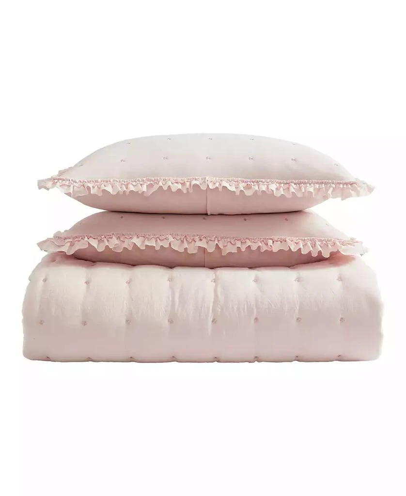 Laura Ashley Hailee Microfiber 3 Piece Quilt Set 10