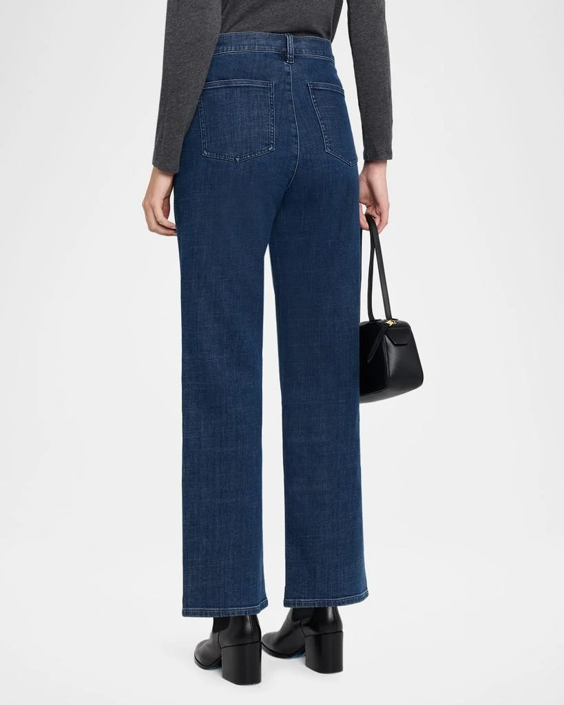 Eileen Fisher Straight-Leg Stretch Cotton Denim Jeans 3