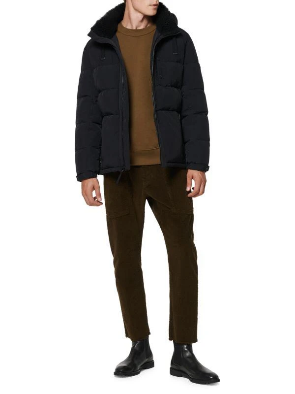 Andrew Marc Hubble Faux Shearling Hooded Crinkle Down Jacket 5